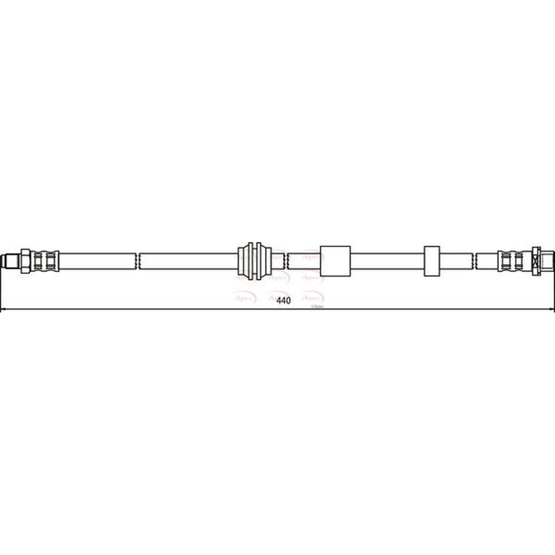 Apec Brake Hydraulic Hose Line Front fits Volvo C70 II 2006-2013 2.0 2.4