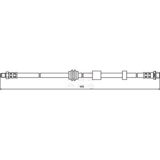 Apec Brake Hydraulic Hose Line Front fits Volvo C70 II 2006-2013 2.0 2.4