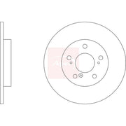 Apec 2 x Solid Brake Discs fits Honda Civic IX 2015-2016 2.0