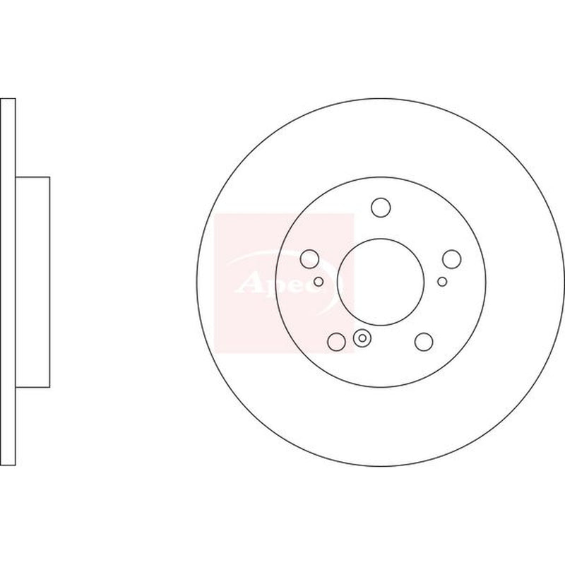 Apec Rear Brake Solid Discs & Pads fits Honda Civic IX 2015-2016 2.0