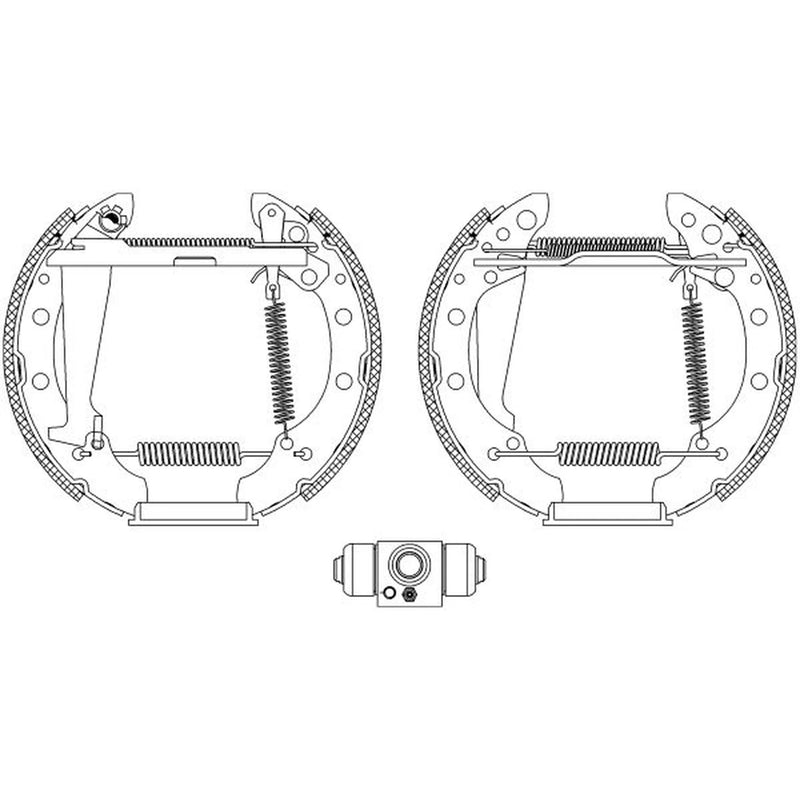 Mintex Brake Shoe Set Axle Kit fits Audi 80 B3 1986-1991 1.6 1.8 1.9