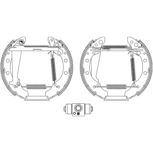 Mintex Brake Shoe Set Axle Kit fits Audi 80 B3 1986-1991 1.6 1.8 1.9