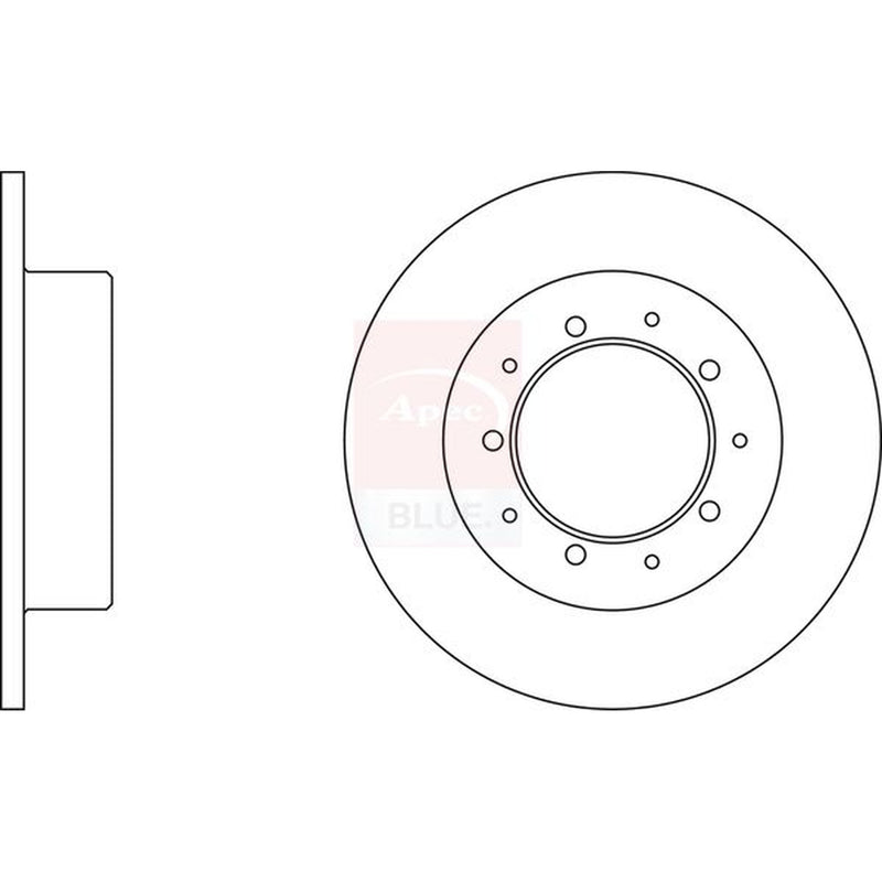 Apec Front & Rear Brake Discs & Pads fits Land Rover Range Rover 1970-1990 3.5