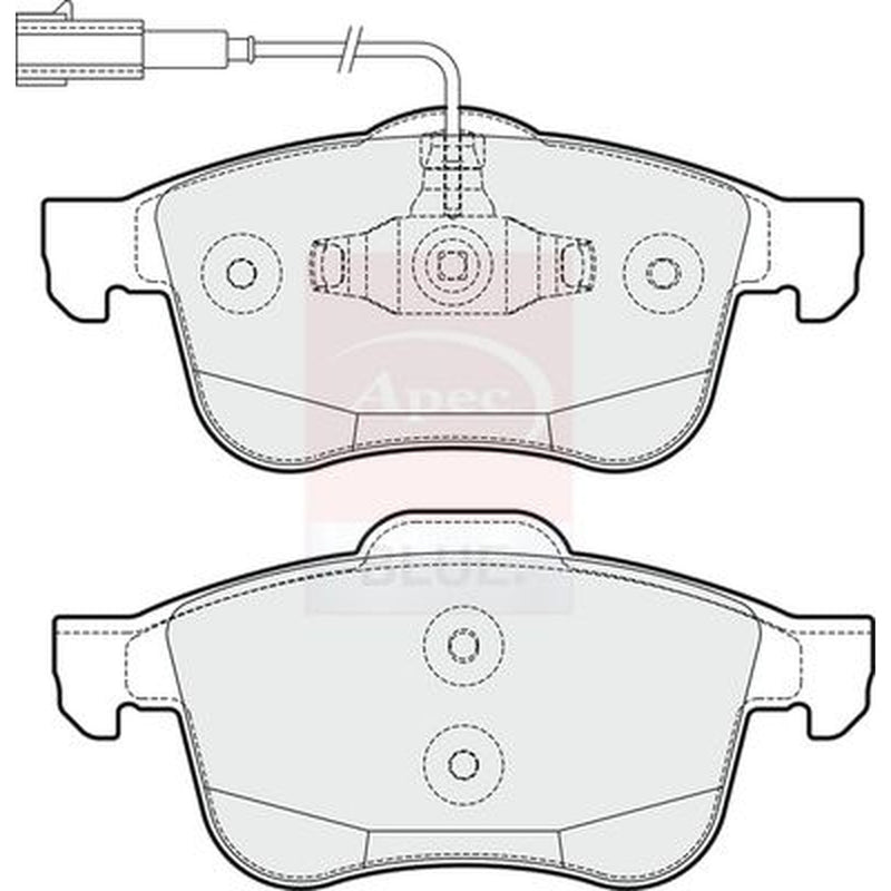 Apec Front Brake Vented Discs & Pads fits Alfa Romeo Giulietta 2010-2020 1.4 2.0