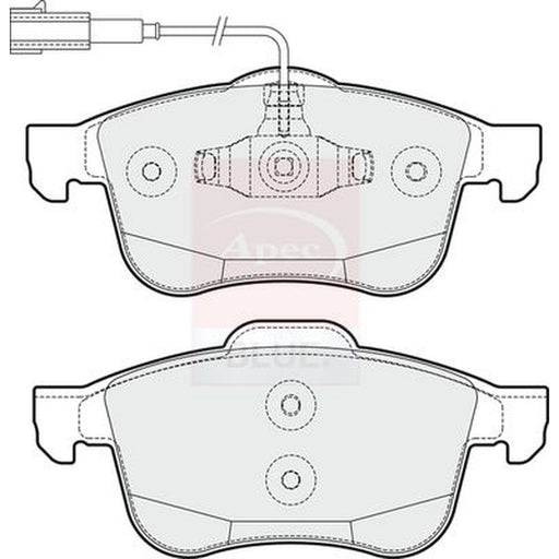 Apec Front Brake Pad Set fits Alfa Romeo Giulietta 2010-2020 1.4 2.0