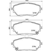 DON Front Brake Pad Set fits Toyota C-Hr 2016 on 1.2 1.8 2.0