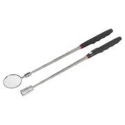 Sealey Telescopic Magnetic LED Pick-Up Tool & Inspection Mirror Set 2pc S0941 Siegen by Sealey - Dynamic Drive