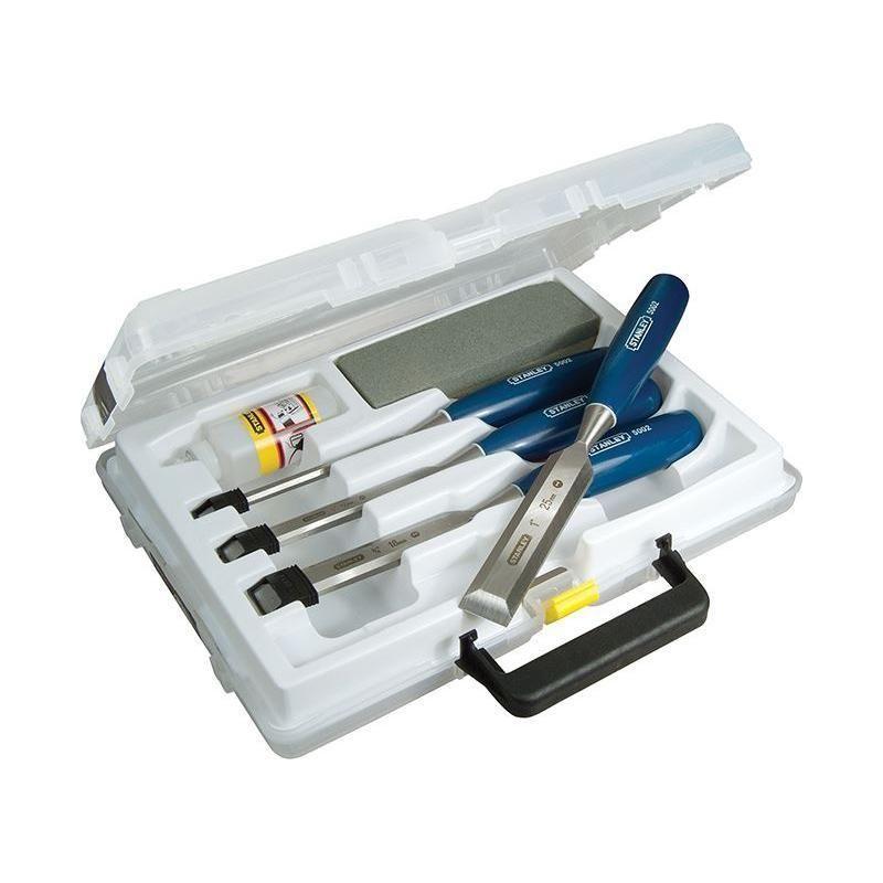 Stanley® Hand Tools 5002 Bevel Edge Chisel & Oilstone Set, 6 Piece STANLEY® Hand Tools - Town Tools