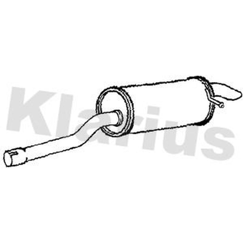 Klarius Box With Tail Pipe Rear fits Audi A6 C4 1995-1997 2.8