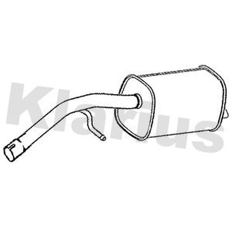Klarius Box With Tail Pipe Rear fits Hyundai I10 II 2013-2019 1.2