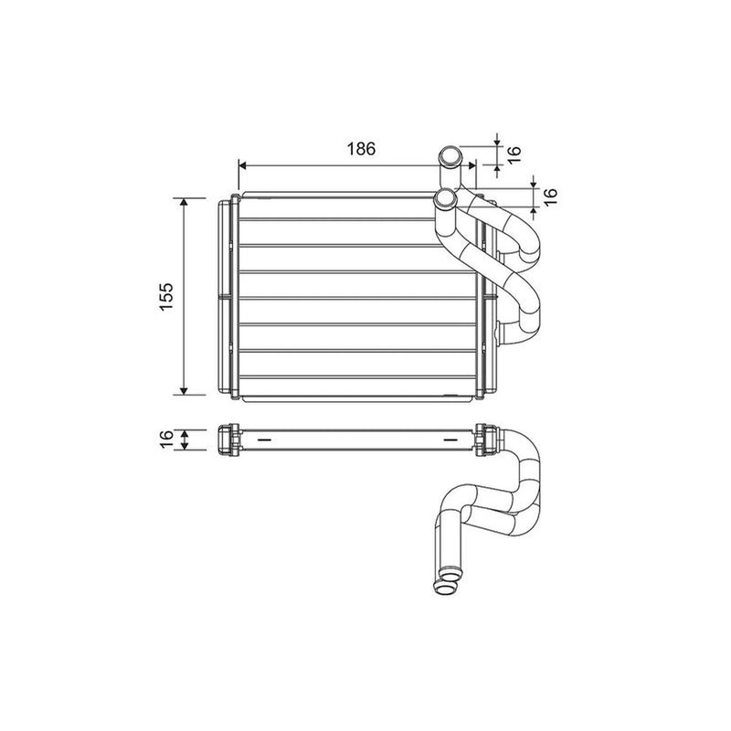 Valeo Heater Matrix Core Heat Exchanger 811555