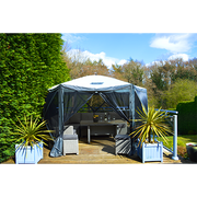 Event Shelter Gazebo 3.6m x 3.6m Outdoor Camping Motorhome Caravan Maypole  - Dynamic Drive