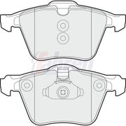 Fahren Front Brake Vented Discs & Pads fits Volvo V70 2005-2008