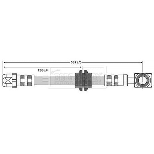 Borg & Beck Brake Hydraulic Hose Line Front Right BBH6724
