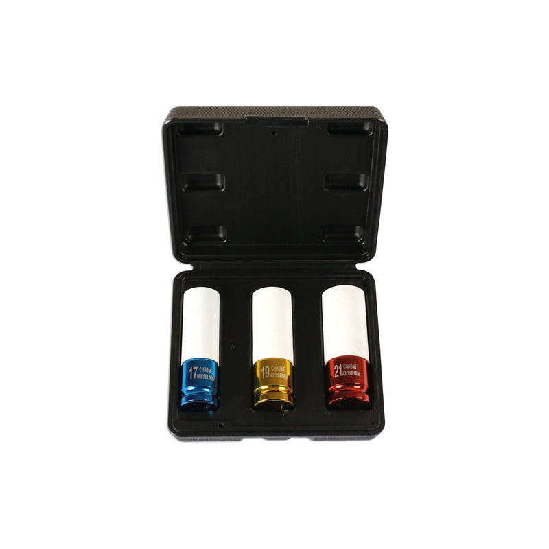 Laser Alloy Wheel Nut Sockets 1/2"D 3pc 6294 Laser - Dynamic Drive