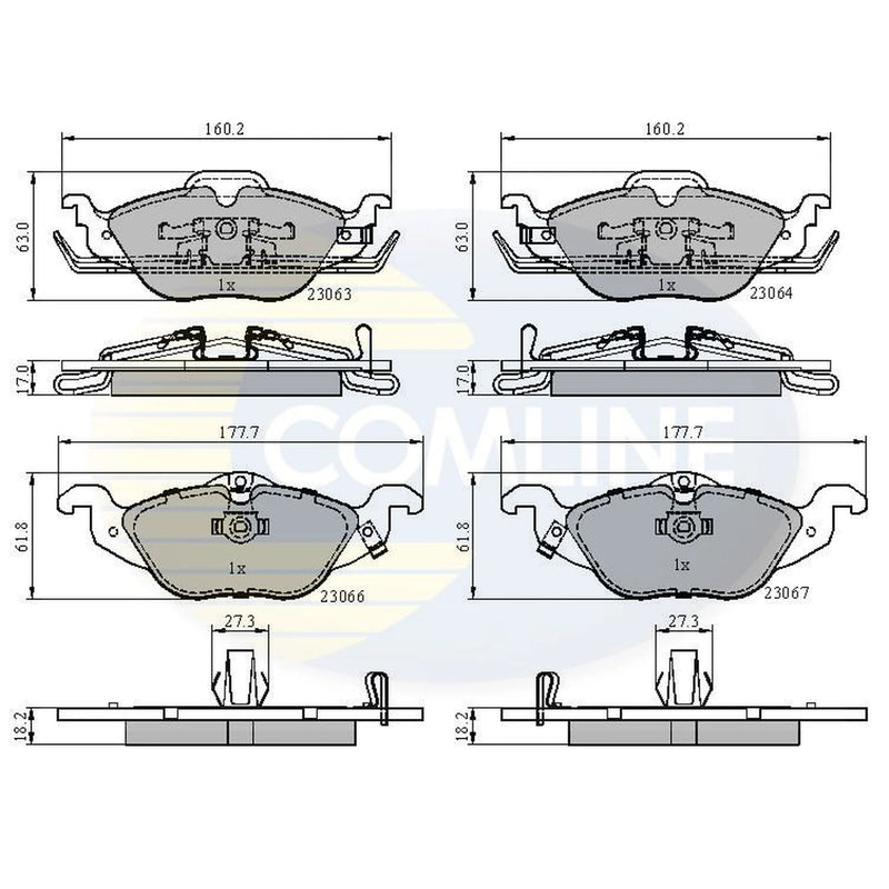 Comline Front & Rear Brake Discs & Pads fits Vauxhall Astra 1998-2005 1.6