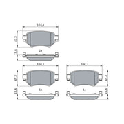 Bosch Front & Rear Pads fits Mazda 6 2012-2020 2.0 2.2 2.5