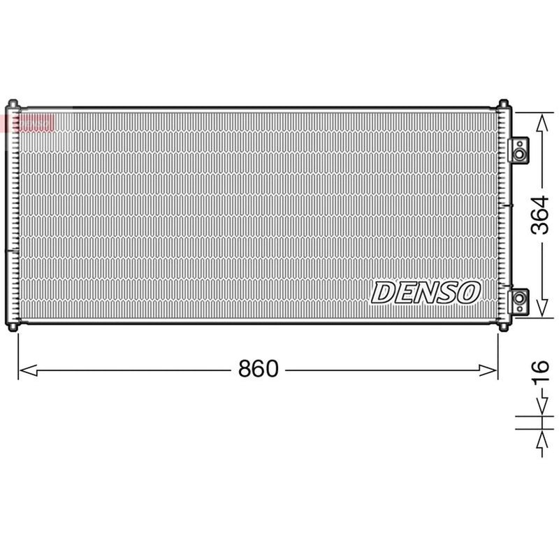 Denso Air Conditioning Condenser fits Ford Transit 2000-2006 2.0 2.3 2.4