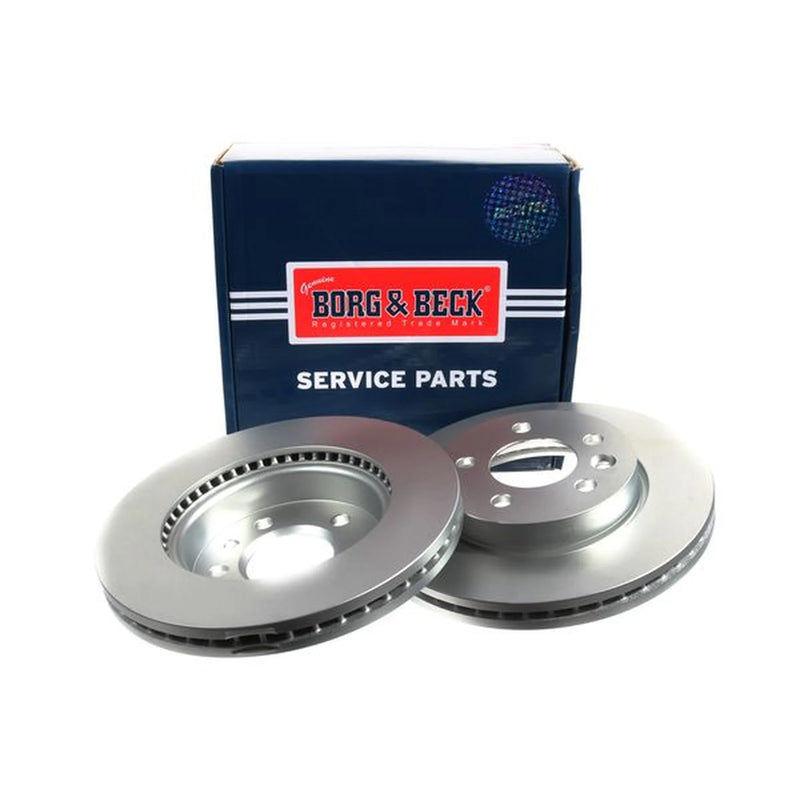Borg & Beck 2 x Vented Brake Discs fits VW Amarok 2010-2022 2.0