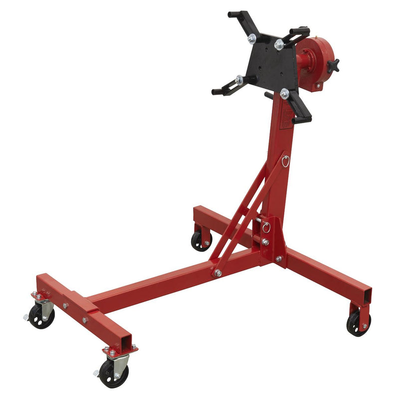 Sealey Folding 360ï Rotating Engine Stand with Geared Handle Drive 450kg Capacit Sealey - Dynamic Drive