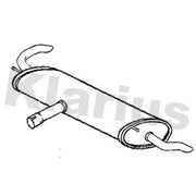 Klarius Box With Tail Pipe Rear fits Ford Mondeo V 2014-2022 2.0