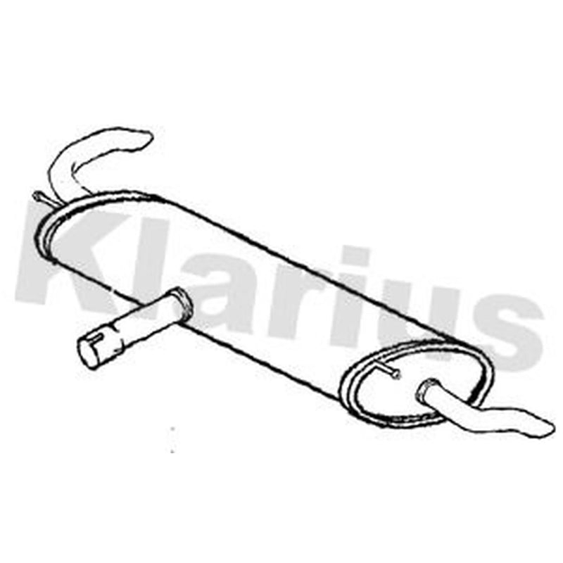 Klarius Box With Tail Pipe Rear fits Ford Mondeo V 2014-2022 2.0