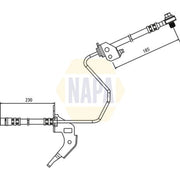 NAPA Brake Hydraulic Hose Line Rear Left NBH1119