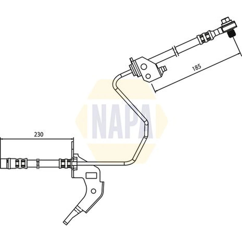 NAPA Brake Hydraulic Hose Line Rear Left NBH1119