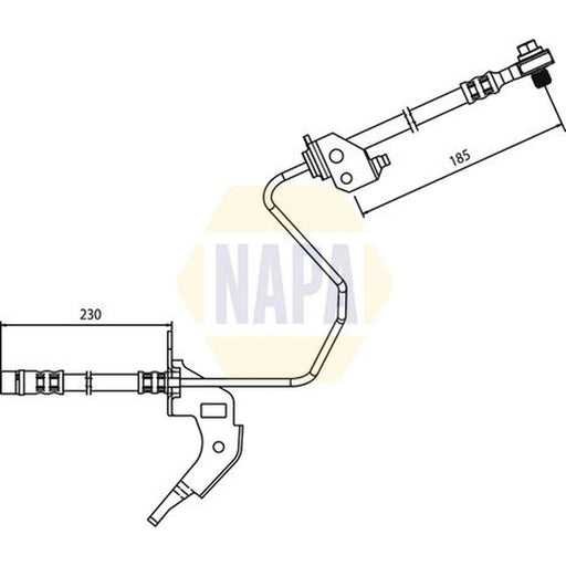 NAPA Brake Hydraulic Hose Line Rear Left NBH1119