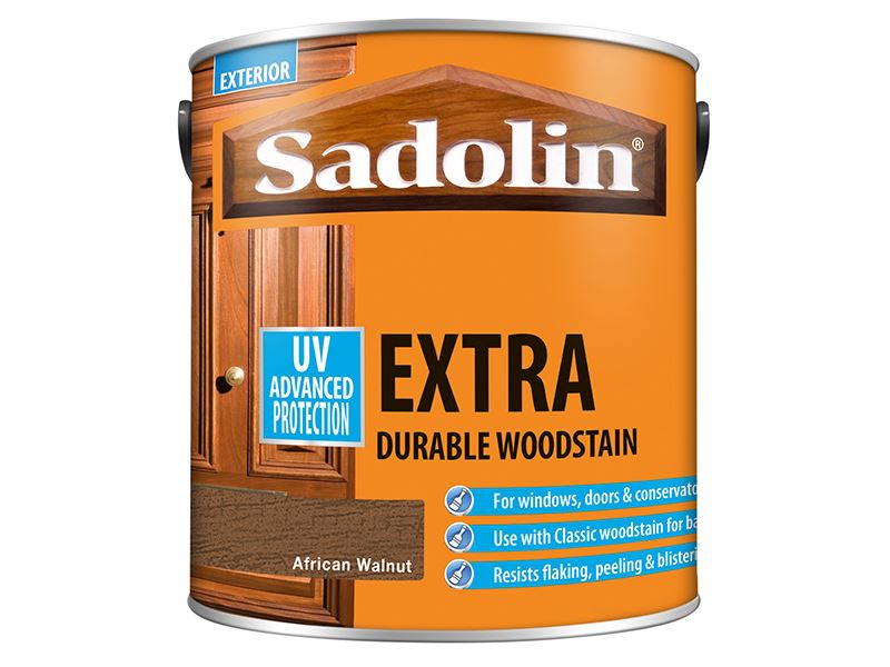 Sadolin Extra Durable Woodstain African Walnut 2.5 litre Sadolin - Dynamic Drive
