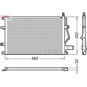 Denso Air Conditioning Condenser DCN33013