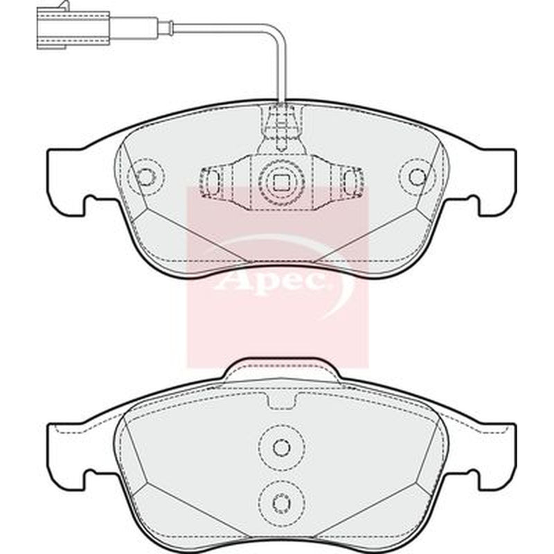 Apec Front Brake Pad Set fits Alfa Romeo Giulietta 2010-2020 1.4 1.6