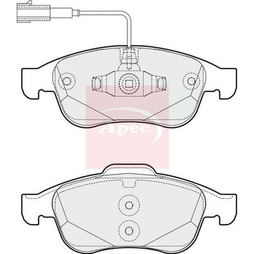 Apec Front Brake Pad Set fits Alfa Romeo Giulietta 2010-2020 1.4 1.6