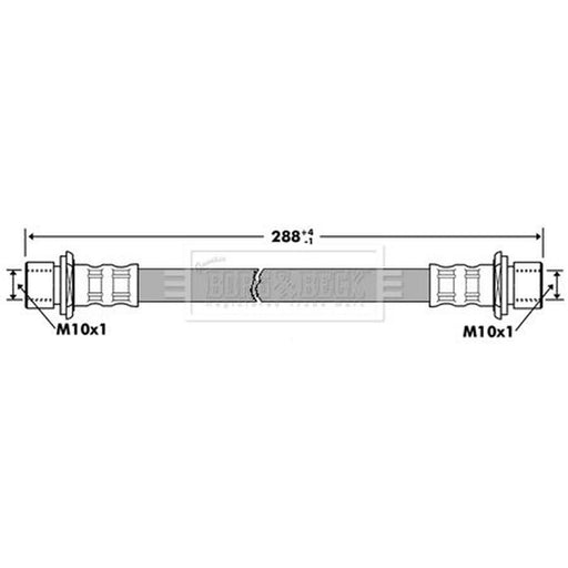 Borg & Beck Brake Hydraulic Hose Line Front Right BBH7283