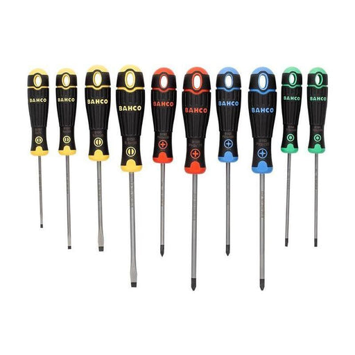 Bahco BAHCOFIT Coloured Handle Screwdriver Set, 10 Piece Bahco - NN4 Online