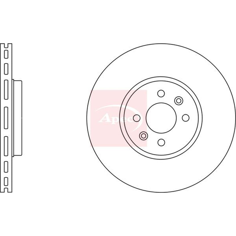 Apec Front & Rear Brake Discs & Pads fits Renault Grand Scénic II 2004-2009