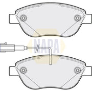 NAPA Front Brake Pad Set fits Abarth 500 / 595 / 695 2008 on 1.4