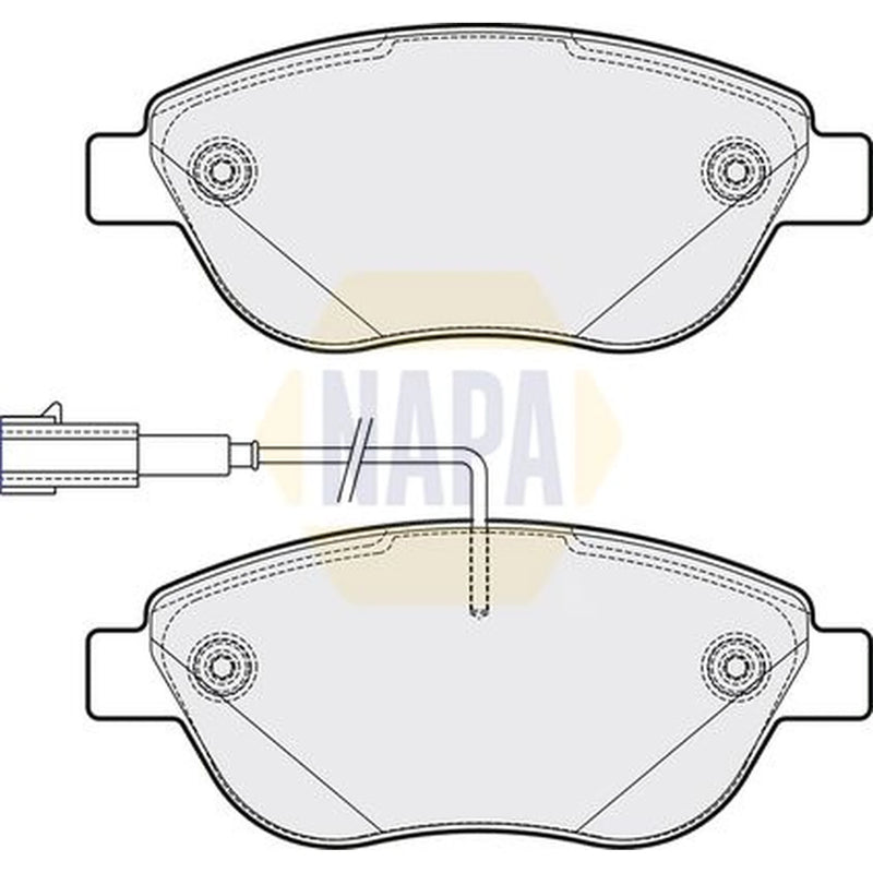 NAPA Front Brake Pad Set fits Abarth 500 / 595 / 695 2008 on 1.4