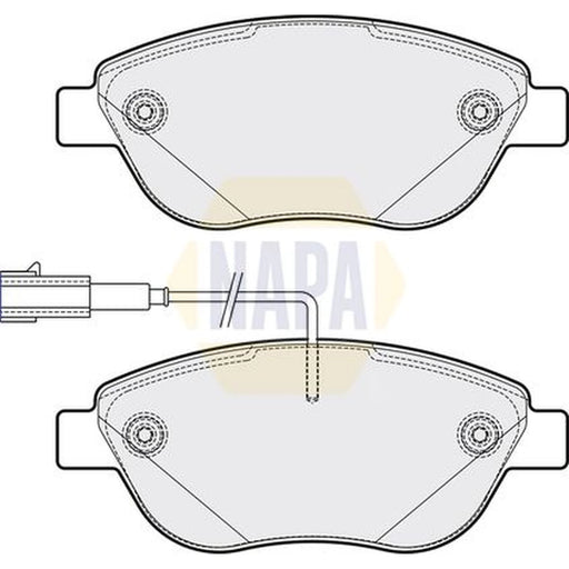 NAPA Front Brake Pad Set fits Abarth 500 / 595 / 695 2008 on 1.4