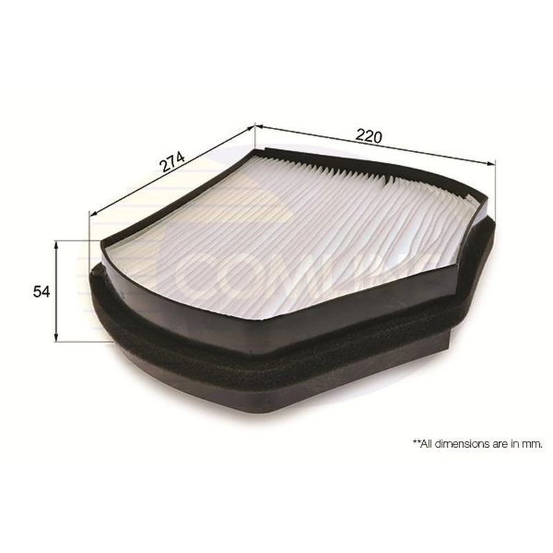 Comline Cabin Air Filter (Pollen Filter) fits Chrysler Crossfire 2003-2008 3.2