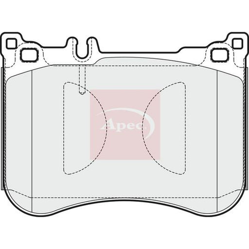 Apec Front Brake Pad Set fits Mercedes-Benz Cls 2018 on 257.361