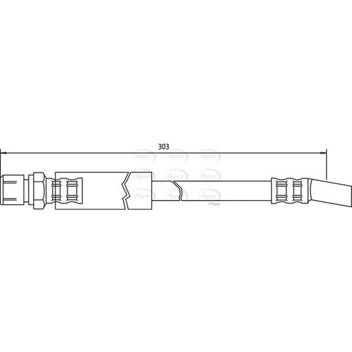 Apec Brake Hydraulic Hose Line Front fits Opel Corsa A 1982-1993