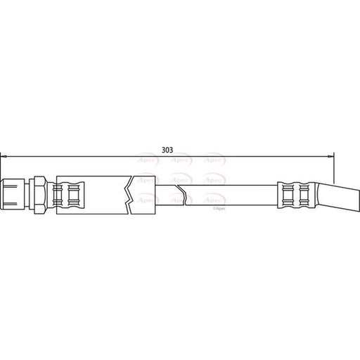 Apec Brake Hydraulic Hose Line Front HOS3356