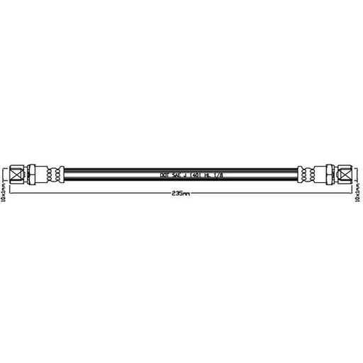 Juratek Brake Hydraulic Hose Line Right JBH1003