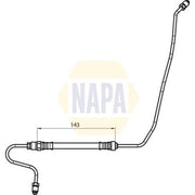 NAPA Brake Hydraulic Hose Line Rear Left fits Citroën C3 Picasso 2008-2015