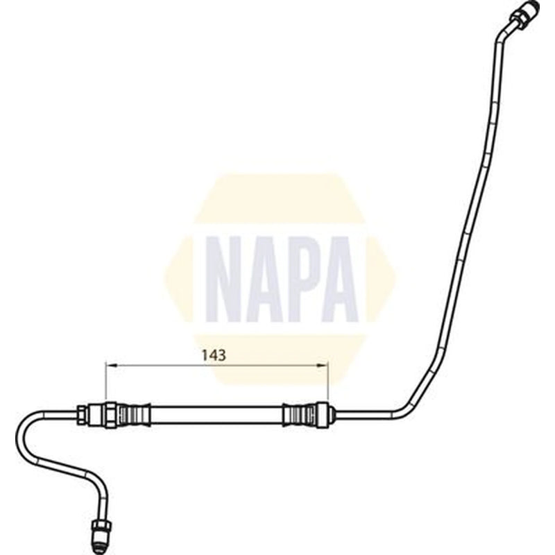 NAPA Brake Hydraulic Hose Line outer NBH1137