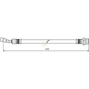 NAPA Brake Hydraulic Hose Line Rear Left fits Kia Cee'D 2006-2012 1.4 1.6 2.0