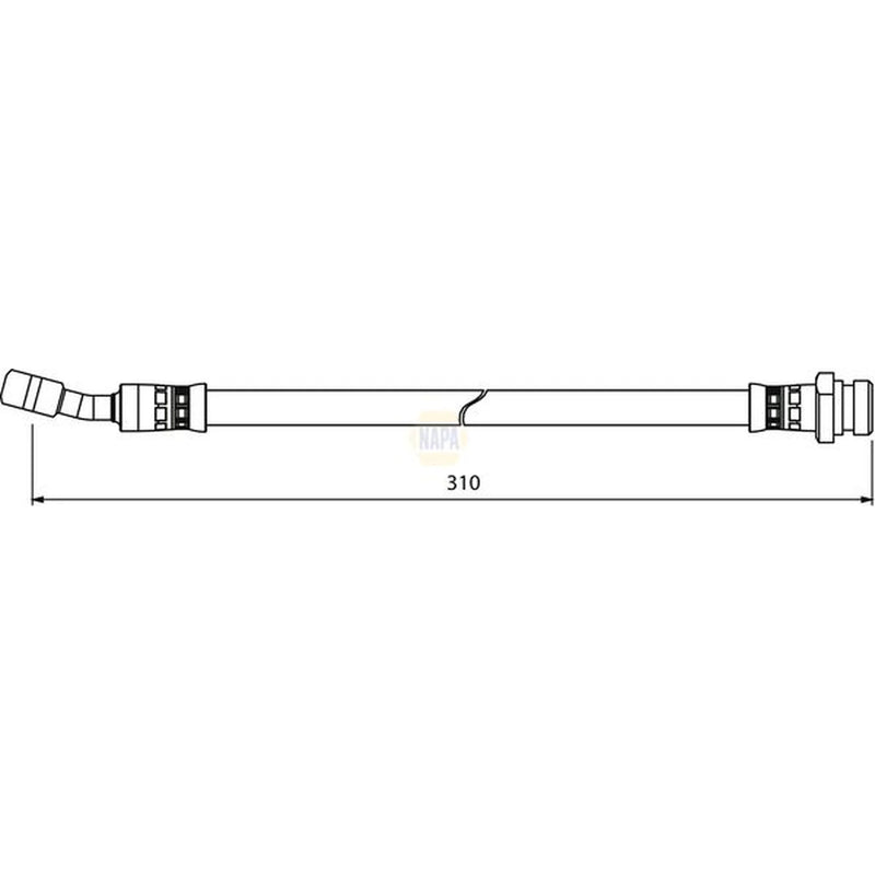 NAPA Brake Hydraulic Hose Line Rear Left NBH1322