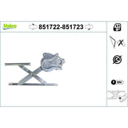 Valeo Electric Window Regulator Lifter 851722