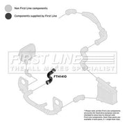 First Line Intercooler Turbo Charge Air Hose fits Skoda Superb I 2001-2008